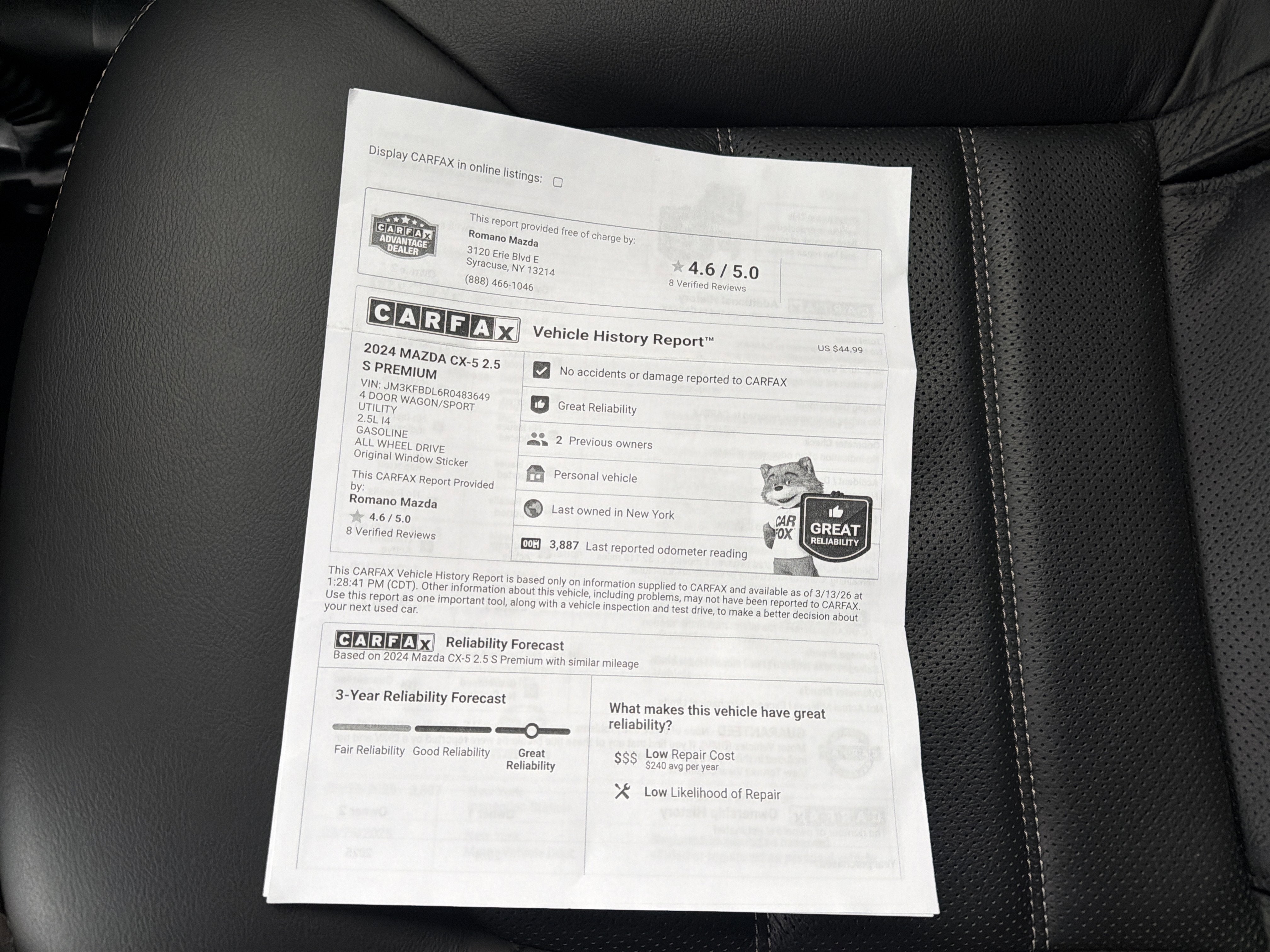 2024 Mazda Mazda CX-5 2.5 S Premium Package AWD