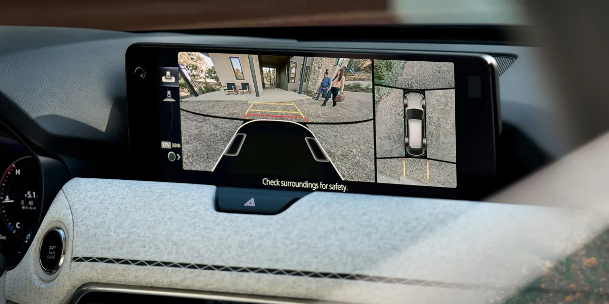 2027 Mazda CX-90 360° View Monitor on the center display | Romano Mazda in Syracuse NY