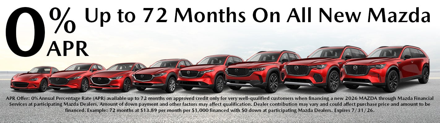 0% APR on New 2026 Mazda