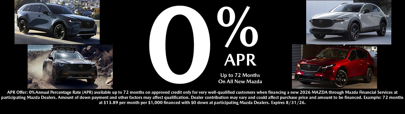 0% APR on New 2026 Mazda