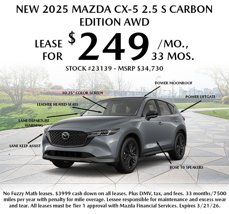 New 2025 Mazda CX-5 Carbon