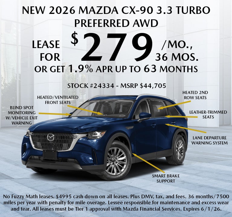 New 2026 Mazda CX-90 3.3 Turbo Preferred AWD